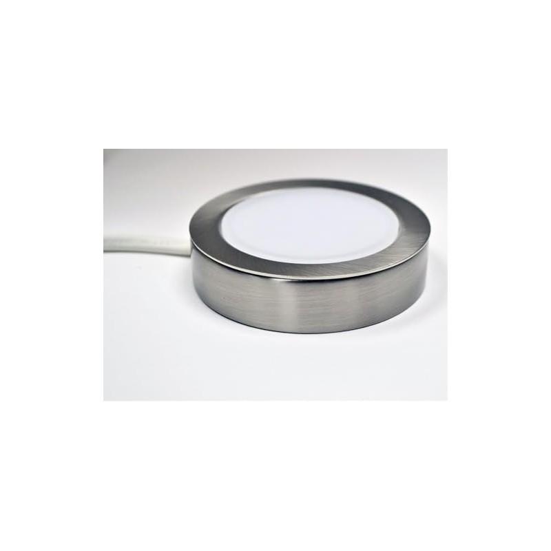 Leyton Lighting DLMSM-SS-6K Trydan 240v LED Surface Light, Stainless Steel,