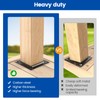 Muzata 4Pack 4"×4" Wood Post Plate Connector Deck Post Base