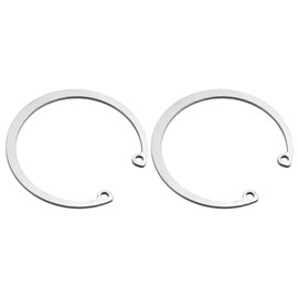sourcing map 2Pcs 75mm Internal Retaining Ring Circlip, 304 Stainless Steel Internal Circlip Snap Rings C-Clips for Grooved Shafts Studs, Silver Tone