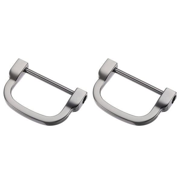 METALLIXITY Horseshoe D-Rings (30mm) 2pcs, Screw-in U-shaped Buckles Shackle -