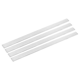 QUARKZMAN 4 Pieces 304 Stainless Steel Flat Bar, 5/32 Inch Thickness 3/8 Inch Width 12 Inch Length Brushed Surface Trim Tapes Metal Sheet Bearing for Industry DIY Craft Making