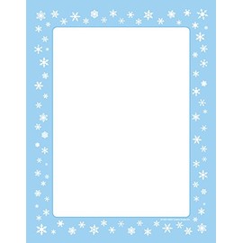 SHAPES ETC. 50 Sheets Snowflake Designer Paper 8.5inx11in Letters to Santa Christmas Winter Celebrations Birthday Party Invites Newsletters Flyers Writing Activities Classroom Computer Paper USA Made
