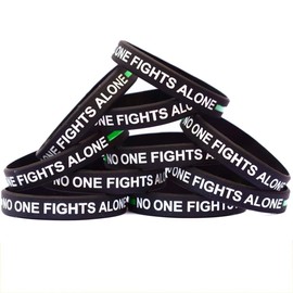 SayitBands 15 of Thin GREEN Line No One Fights Alone Bracelets