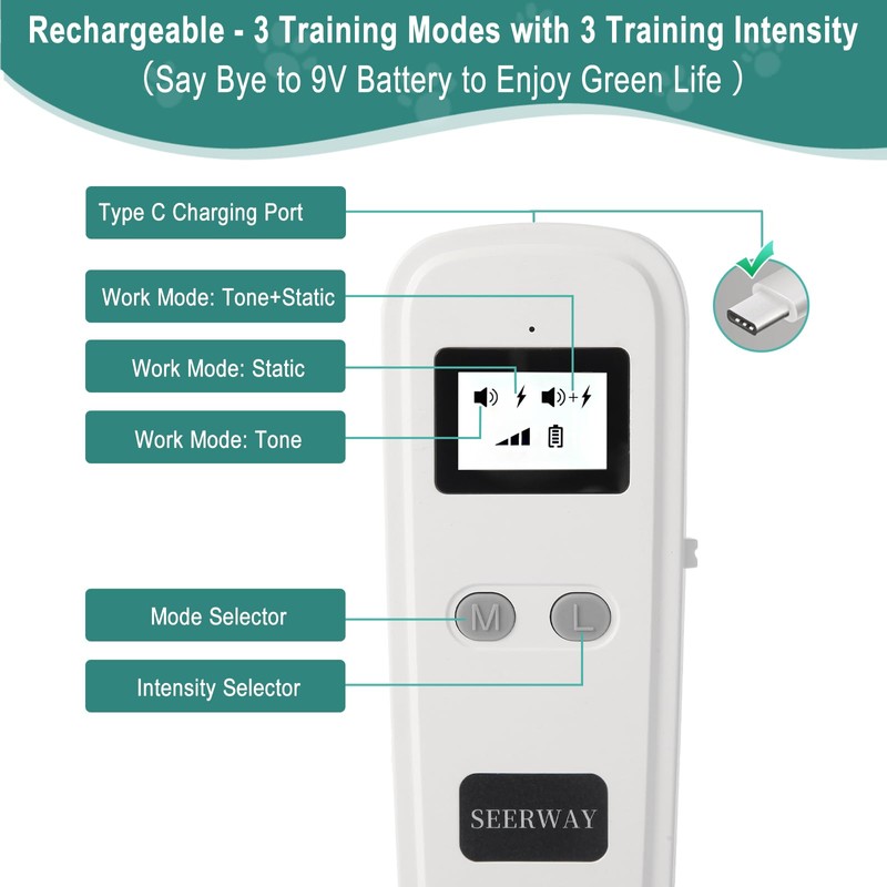 SEERWAY 2 Rechargeable Pet Shock Mats Same Size, Cat Repellent