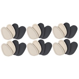 LALAFINA 12pairs Forefoot Pads Cushioning for Foot Beige Black Lightweight and Practical Design for