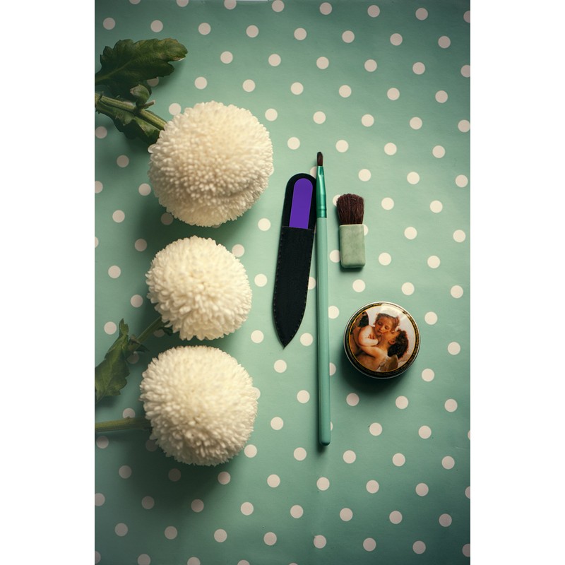 Mont Bleu Coloured Glass Nail File in Black Bag -