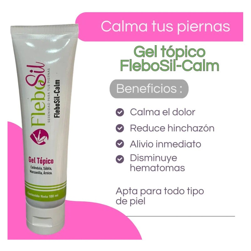 Gel Flebosil-calm Con Caléndula, Sábila, Manzanilla Y Árnica Mentolada