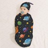 KiuLoam Cartoon Cute Space Solar System Newborn Swaddle Blanket with