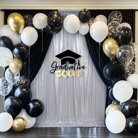 Outpain 10x10ft Silver Sequin Backdrop Curtains -Heavy Duty Gold Photography Backdrops with Non-Shedding Glitter, Wrinkle-Free Stage Drapes for Wedding/Christmas/Studio Shoots (5x10ft 2 Panels)