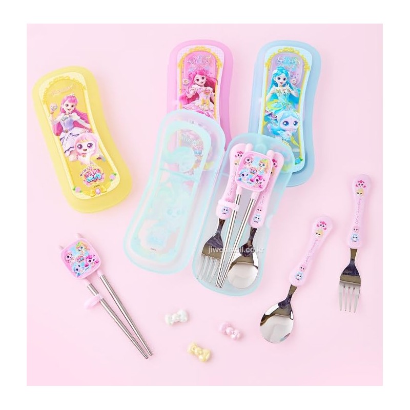 Catch Teenieping Fork, Spoon, and Chopsticks Flatware Set with Case,