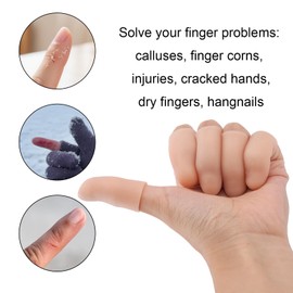 BOXOB 10stk Fingerschutz Silikon, Wiederverwendbare Fingerkuppenschutz zum Schutz der Fingerspitzen vor Volleyball Häkeln Gartenarbeit Kochen