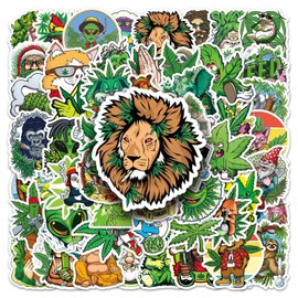 Bric Dodo Pack of 100 Weed Stickers Laptop Water Bottles Phone Skateboard Car Bicycle Motorcycle Cartoon Anime Vinyl Stickers Waterproof Decals for Teenagers Children Adults