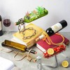 Pearl Necklace Shaped Floating Wine Bottle Holder, Creative Metal Chain