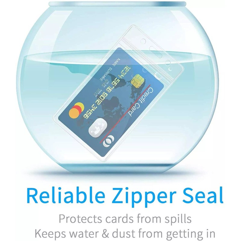 Mifflin Card Holder WATERPROOF ID Clear theme park business credit