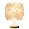 Meichoon Feather Table Lamp USB Plug-in LED Decorative Ambient Night