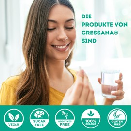 Cressana Cressana Jod - 60 Kapseln - Bio-Jod aus Meeresalgen - Untersttzt Schilddrsenfunktion, Stoffwechsel & Kognitive Gesundheit, Natrliche & vegane Jodquelle