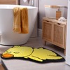 Drydiet Yellow Duck Bath Mat Microfiber Shower Bathroom Rug Non