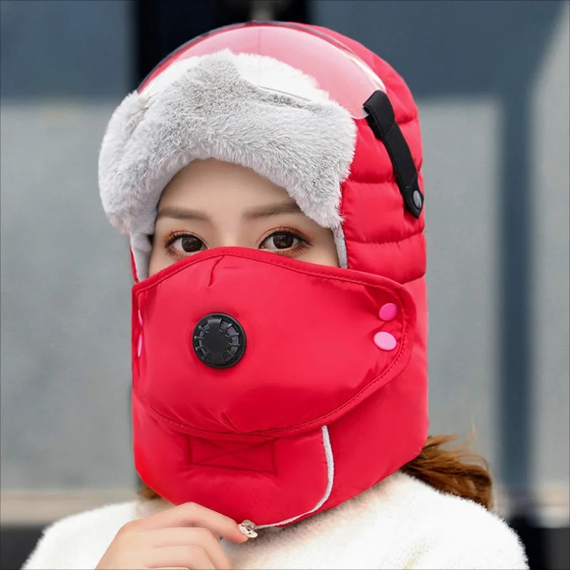 2027 NEW KJ Thick Plush Cycling Winter Hat with Ear