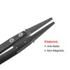 sourcing map ESD Precision Anti-Static Tweezers, Stainless Steel Flat Tip