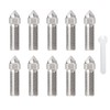 HIKUDIY 10PCS Extruder Nickel Plating Copper Alloy Nozzles Kit, High