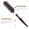 Healeved 2pcs Bristle Hair Comb Handle Styling Brush for Curly