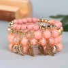 Boho Crystal Bracelet for Women Adjustable Beaded Jewelry with Natural