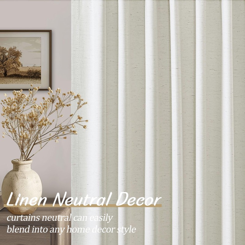 UHITECH 36 Inch Long Short Blackout Curtains for Bedroom Linen
