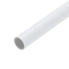 sourcing map 1/2 Inch PVC Rigid Tube Round Pipe Tubing Hardware Tubing 12mm ID 14mm OD 9" Length White High Impact for Water Pipe, Crafts, Cable Sleeve