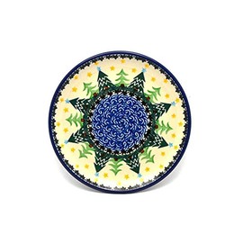 Polish Pottery Plate - Bread & Butter (6 1/4") - Christmas Trees