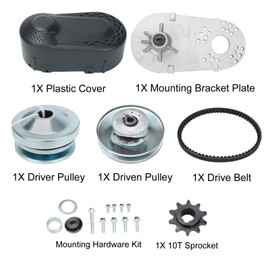 1" Go Kart Torque Converter CVT Comet Clutch Go Kart Clutch Kit | Replaces Comet 219554A 203814A TAV2 30-75 Yerf Dog Manco Mini Bike 10T #40/41 Chain