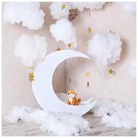Artificial Cloud Props, Imitation 3D Cloud for Ceiling Hanging Decorations, Fake Cloud Shape Ornaments for Room Wedding Party Stage Show Decor (6 Pieces,5 Size)