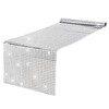 Lusofie 12 x 71 Inches Disco Table Runner Silver Sequin