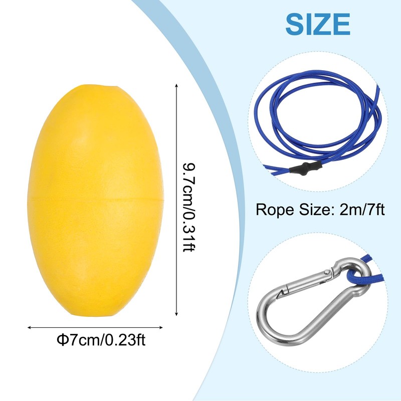 PATIKIL 7FT Float Rope Tow Line, Heavy Duty Buoy Ball