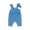Petit Bateau Baby Girls' Long Overalls, blue/white