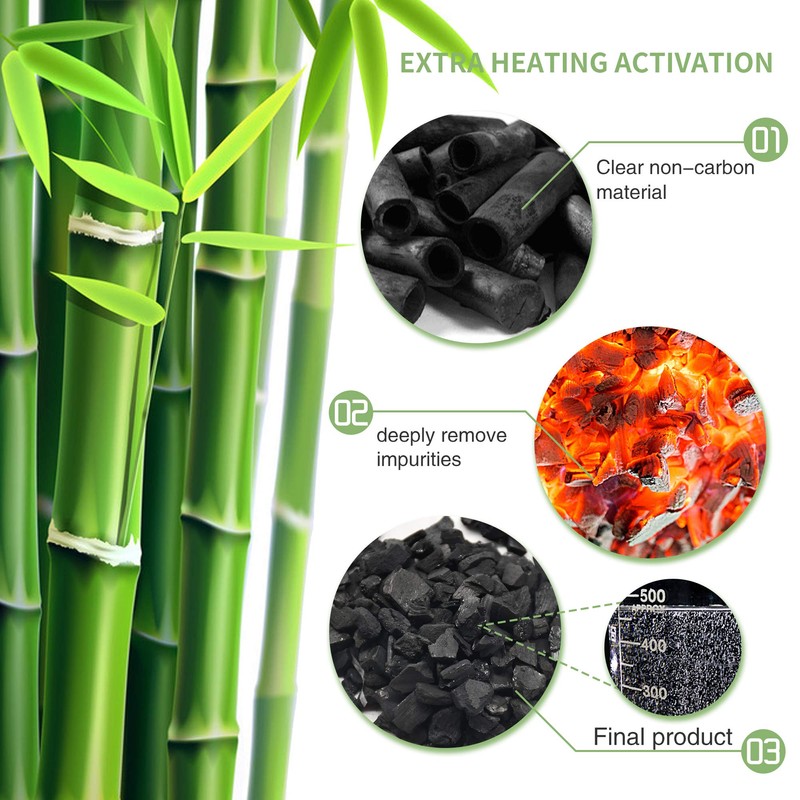 6 Pack Bamboo Charcoal Air Purifying Bag, Activated Charcoal Bags