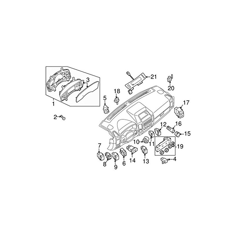 Nissan 25161-9BH0A, Fog Light Switch