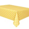 Royal7 2 Pack Yellow Polka Dot Plastic Rectangle Tablecloth 54"x108"…