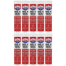 Lucas Oil Case of 10 Lucas Oil 10005 Red N Tacky Multi-Purpose Grease 14 oz. Cartridges