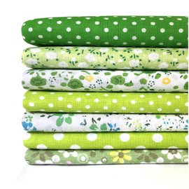 Quilting Fabric Misscrafts 7pcs 50 x 50cm Cotton Fabric DIY Making Supplies Craft Patchwork Fabric Bundle Fat Quarter Pre-Cut Quilt Squares for DIY Sewing Scrapbooking