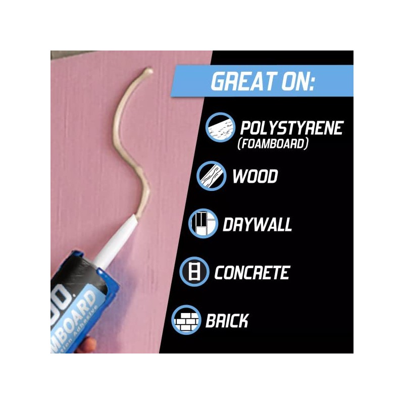 Loctite PL300 Foamboard Adhesive, 10 fl oz, Cartridge (12 Pack)