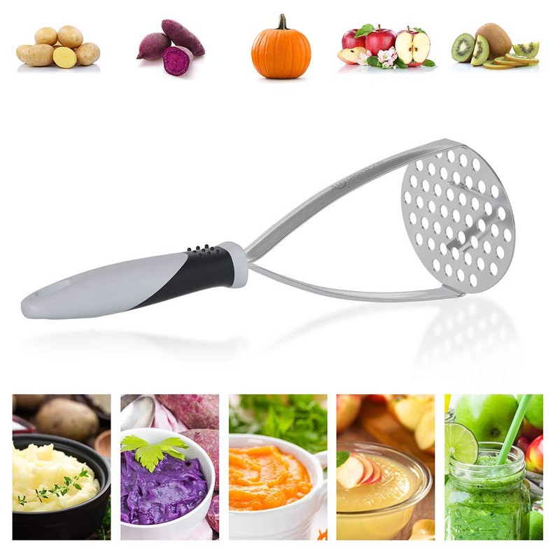 Potato Mashers, Joyoldelf Potato Masher Stainless Steel, Masher with Non-Slip
