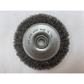 BRUSH RESEARCH MFG CO INC 3" x 3/8" WIRE WHEEL .0118 WIRE 3/8-1/2" HOLE CARBON USA BRUSH RESEARCH BDM312