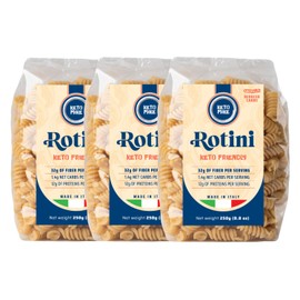 Tinello Keto Mike Low carb Pasta alternative, High protein, 1.4g net carb (Rotini, Pack of 3)