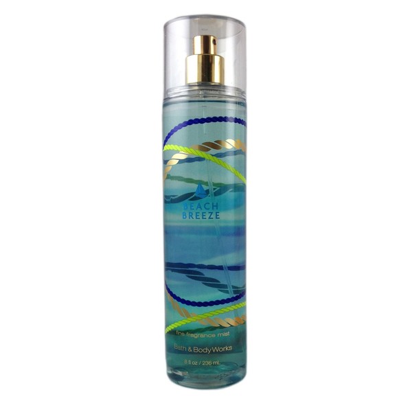 Bath and Body Works Beach Breeze Signature Collection Fine Fragrance Mist 8 Ounce Full Size