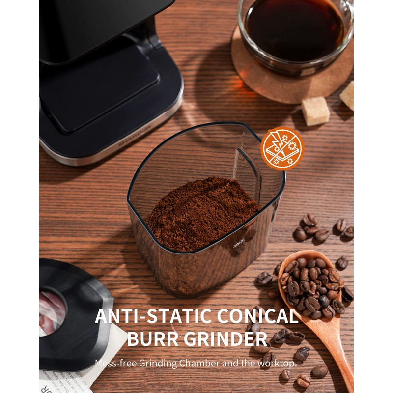 SHARDOR Conical Burr Espresso Coffee Grinder Electric with Precision Timer