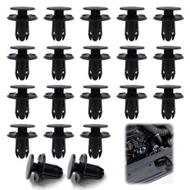 Bumper Clips 20 Pack Plastic Push Retainer Clips OEM 86595-2T500 Replacement Fasteners for 8mm Hole Universal Fender Liner Bumper Cover Splash Shield Clips Compatible with Hyundai Kia Models