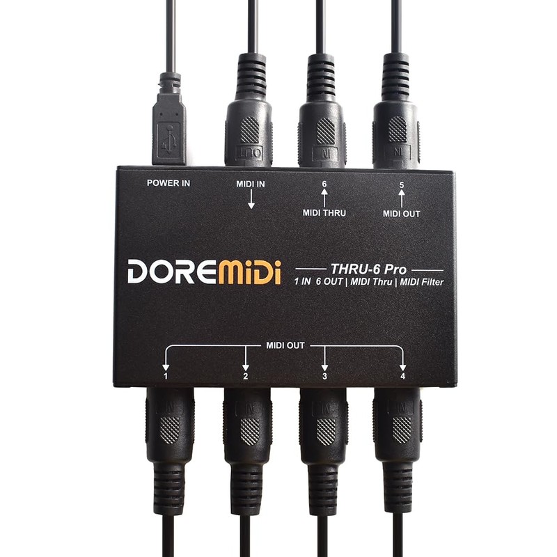 DOREMiDi MIDI THRU-6 Pro Box MIDI Splitter + Filter Be