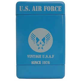 STEPS（ステップス） アルミシガレットケース U.S AIR FORCE USAF ブルー 6cm×2.5cm×9cm