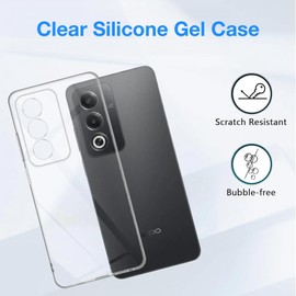 MEZON Ultra Slim Case for Oppo A5 5G – Premium Crystal Clear Back Case – Shock Absorption, Wireless Charging Compatible (Oppo A5 5G, Gel Clear)