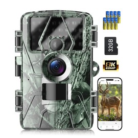 NOXOWL Trail Camera WiFi 60MP/8k Game Camera with No Glow Night Vision Waterproof,0.05s Trigger Motion Activated Hunting Camera,Suitable for Outdoor Wildlife Deer Scouting,Monitoring Home Security